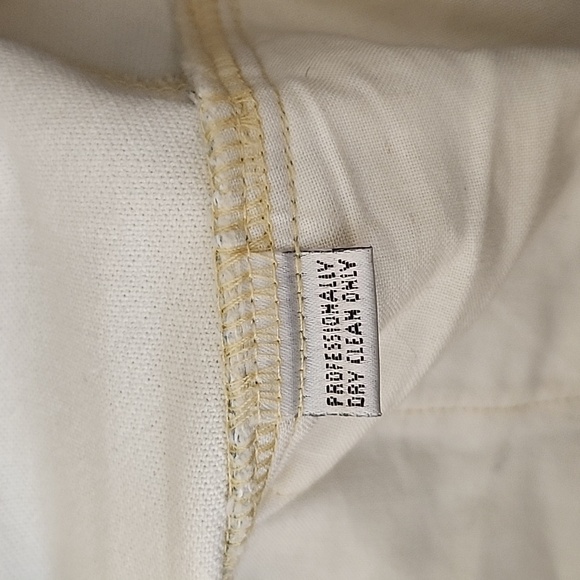 St John Sport Rare Floral  Castle Country Print Straight leg Denim Pants Size 8 - Picture 13 of 14